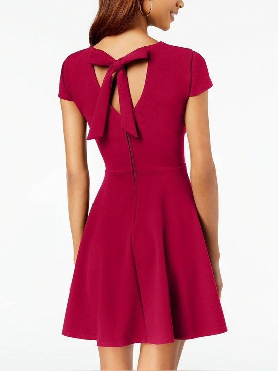 B Darlin Dresses & Skirts - B Darlin Red V-back Fit & Flare Mini Dress